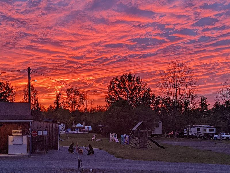 Sunset at Hide-A-Way Campsites